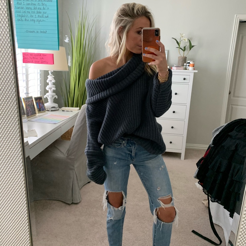 Off the shoulder sweater